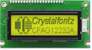 Dark on Yellow-Green 122x32 LCD (CFAG12232A-YYH-TA)