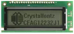 122x32 Graphic LCD with Backlight, Dark on Gray. Front View, backlight off.