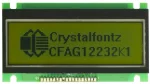 122x32 Pixel Graphic LCD Display, front view, powered on.