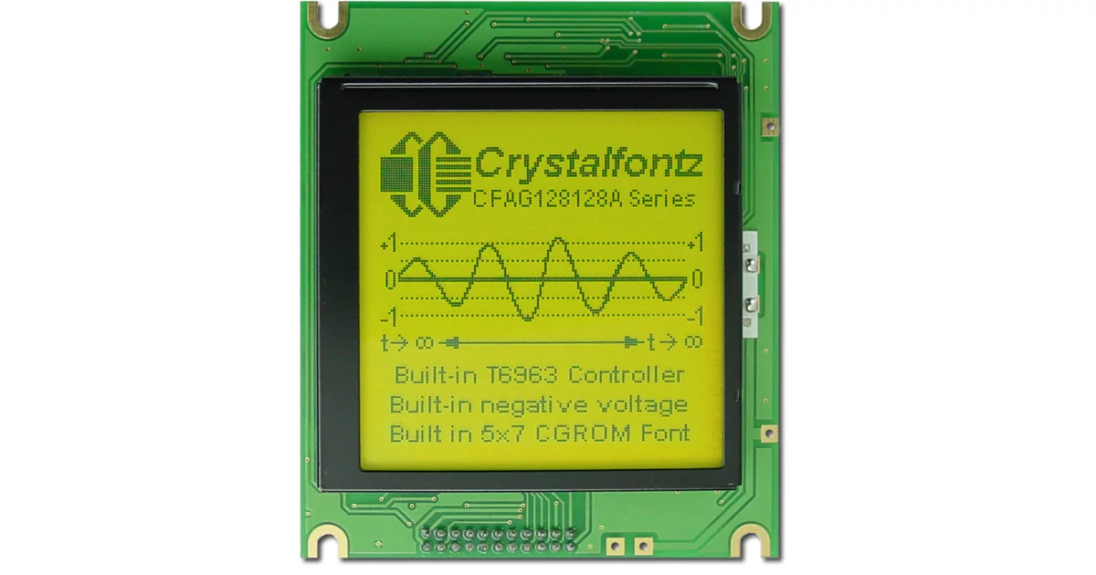 ちぃページ 128x128 Pixel Parallel Graphic LCD [EOL] from Crystalfontz