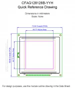 CFAG128128BYYHVZ Mechanical Drawing