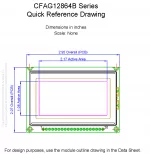 CFAG12864BTMIV Mechanical Drawing