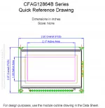 CFAG12864BWGHN Mechanical Drawing