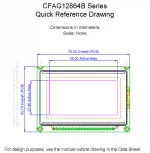 CFAG12864BWGHN Mechanical Drawing