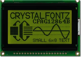 Green 128x64 2.4 inch Graphic LCD from Crystalfontz