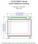 CFAG12864CYYHTN Mechanical Drawing