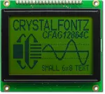 The CFAG12864C-YYH-TN graphic LCD module with backlight off.