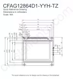 CFAG12864D1YYHTZ Mechanical Drawing