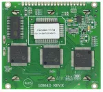 128x64 Yellow-Green graphic LCD, back view . 