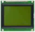 128x64 Yellow-Green graphic LCD, front view powered off, backlight off. 