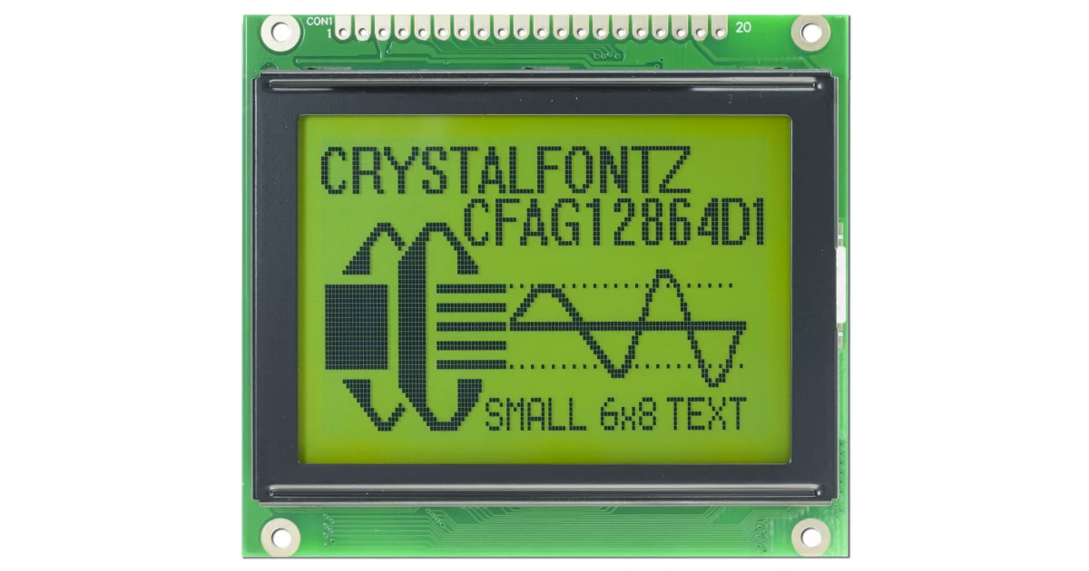 液晶ディスプレイ 128x64 Graphic LCD Module | STN+ Gray with Side White Backlight
