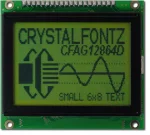 Front view of the CFAG12864D-YYH-TZ with the backlighting turned off