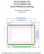CFAG12864GSTITY Mechanical Drawing