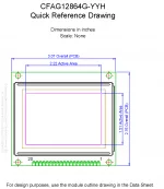 CFAG12864GYYHTY Mechanical Drawing