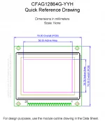 CFAG12864GYYHTY Mechanical Drawing