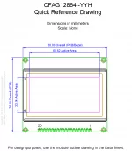 CFAG12864IYYHTN Mechanical Drawing