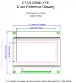 CFAG12864IYYHTN Mechanical Drawing