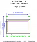 CFAG12864IYYHTN Mechanical Drawing