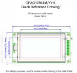 CFAG12864MYYHTN Mechanical Drawing