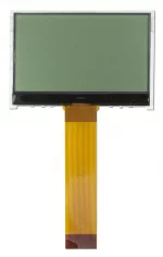 128x64 Backlit Monochrome LCD display, front view, powered off.