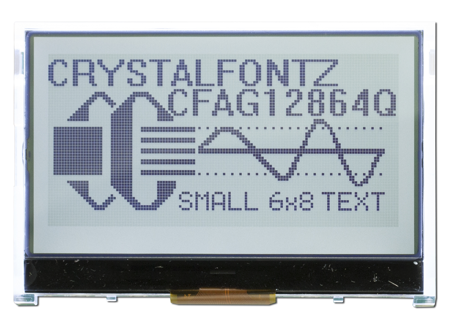 Sunlight Readable Graphic LCD Arduino Module from Crystalfontz