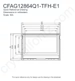 CFAG12864Q1TFHE1 Mechanical Drawing