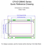 CFAG12864SYTIVT Mechanical Drawing