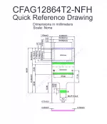 CFAG12864T2NFH Mechanical Drawing