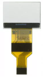 128x64 Transflective monochrome LCD module, back view.