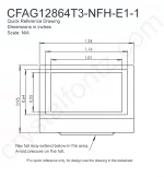 CFAG12864T3NFHE11 Mechanical Drawing