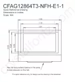 CFAG12864T3NFHE11 Mechanical Drawing