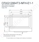 CFAG12864T3NFHE11 Mechanical Drawing