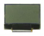 128x64 Small Transflective LCD with carrier board. Front view, powered off.