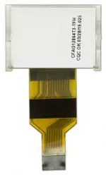 128x64 Monochrome, sunlight readable LCD display, back view.