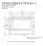 CFAG12864T3TFHE11 Mechanical Drawing