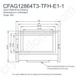CFAG12864T3TFHE11 Mechanical Drawing