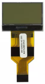 128x64 Graphic Transparent LCD Display, back view, powered off.