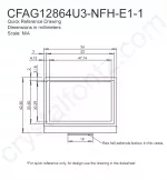 CFAG12864U3NFHE11 Mechanical Drawing