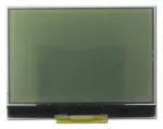 128x64 Low Power Transflective LCD Module, Front view, powered off.