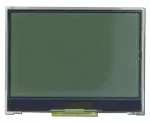 128x64 Backlit, Transflective LCD Display module, front view, powered off