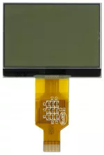 1.5 inch, 128x64 Graphic Transparent LCD Display. Front view, powered off.