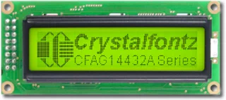 [EOL] Yellow Sunlight Readable 144x32 Graphic LCD (CFAG14432A-YYH-TT)