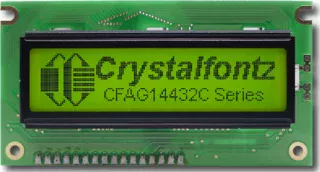 Green Sunlight Readable 144x32 Graphic LCD (CFAG14432C-YYH-TT)