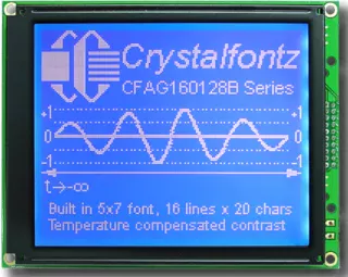 160x128  Parallel Graphic LCD (CFAG160128B-TMI-TZ)