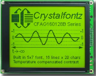 Sunlight Readable 160x128 Graphic LCD (CFAG160128B-YYH-TZ)