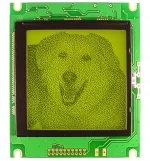 This is a monochrome dithered image with the backlight on.