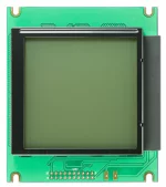 The CFAG160160D5-TFH-VGB is a 160x160 dark on light gray graphic LCD display � front view, power off.