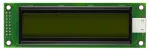 192x32 Pixel, Graphic LCD with Dark Letters on a Yellow-Green background and a white LED backlight. Front view, powered off.