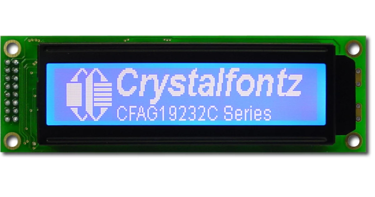 Blue 192x32 Serial Graphic LCD from Crystalfontz