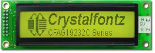 Yellow-Green 192x32 Serial Graphic LCD (CFAG19232C-YYH-TT)